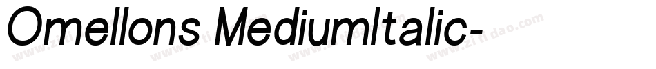 Omellons MediumItalic字体转换